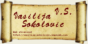 Vasilija Sokolović vizit kartica